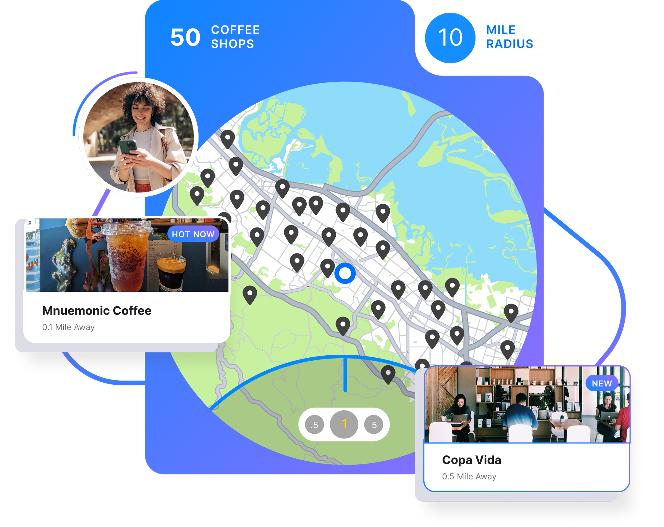 Coffee locations map